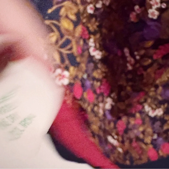 Vintage Floral Printed Bandana Scarf Made in Italy Polyester - Picture 5 of 8